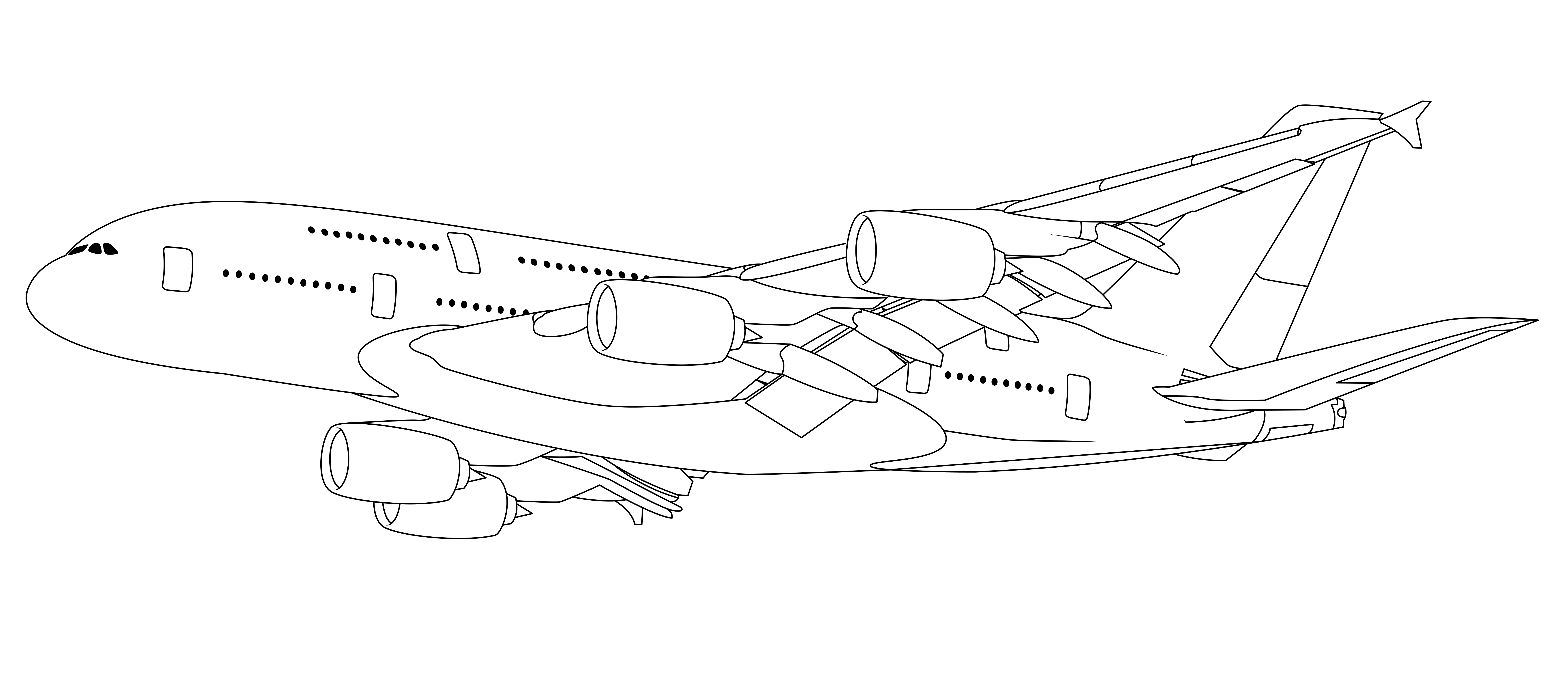 Gift Airbus A380 Line Art by TechnicallyLegal on DeviantArt