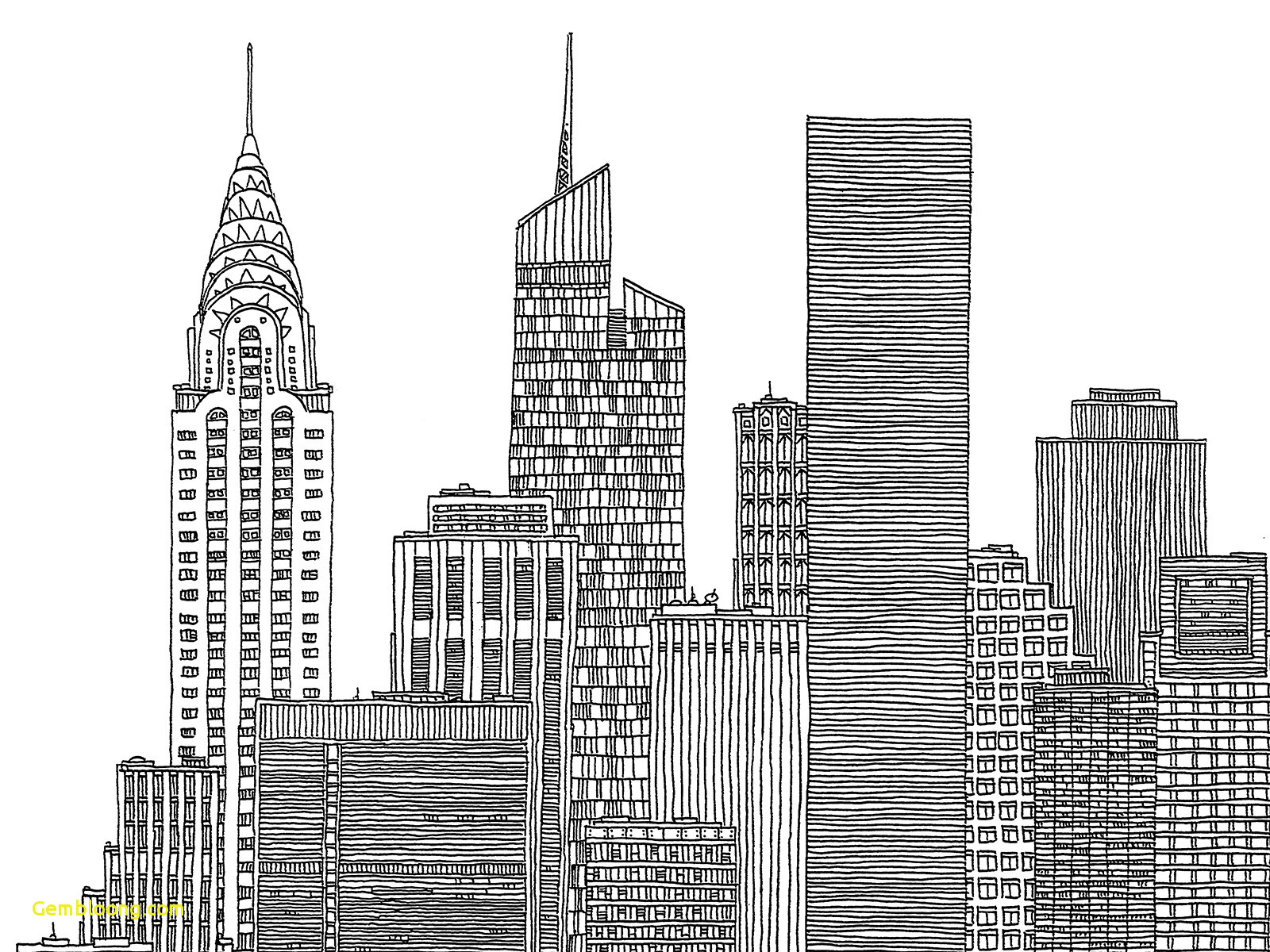 Nyc Skyline Line Drawing at Explore collection of