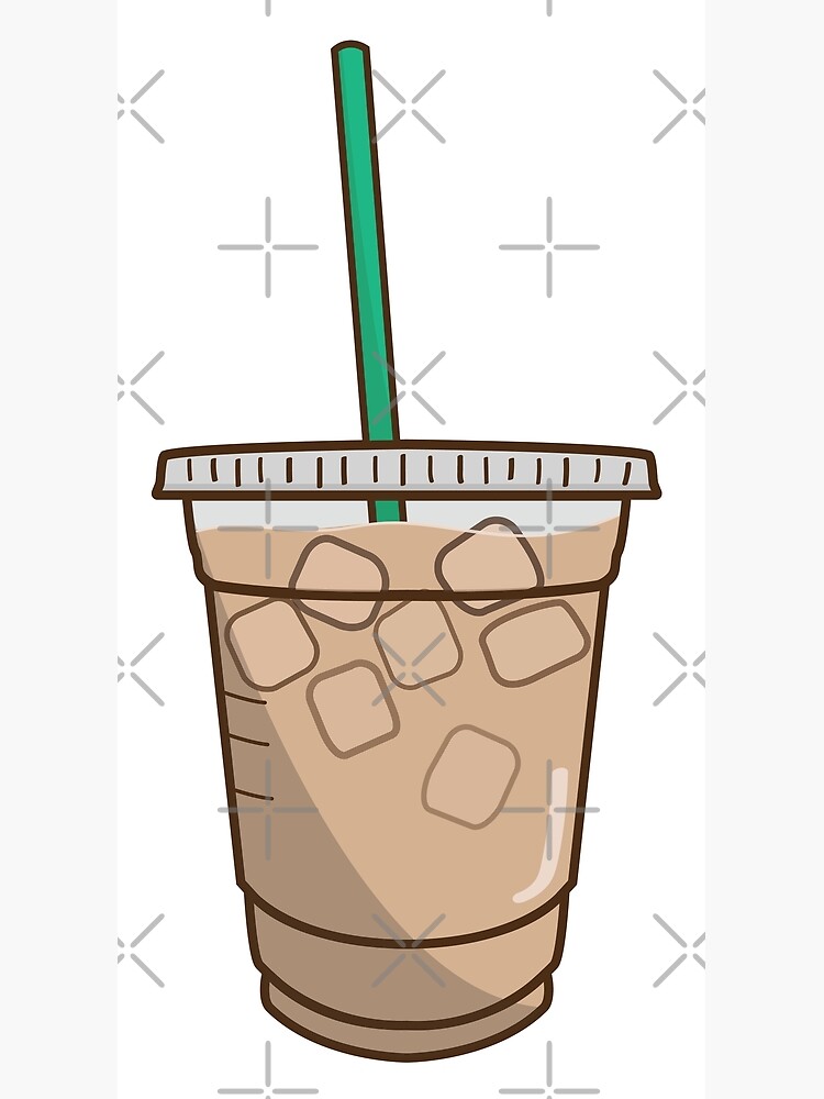 "iced coffee doodle" Art Print for Sale by r0undincircles Redbubble