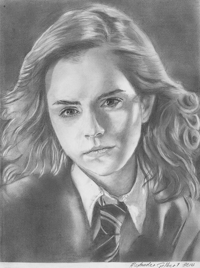 Hermione Granger Pencil Drawing by Alexander Gilbert