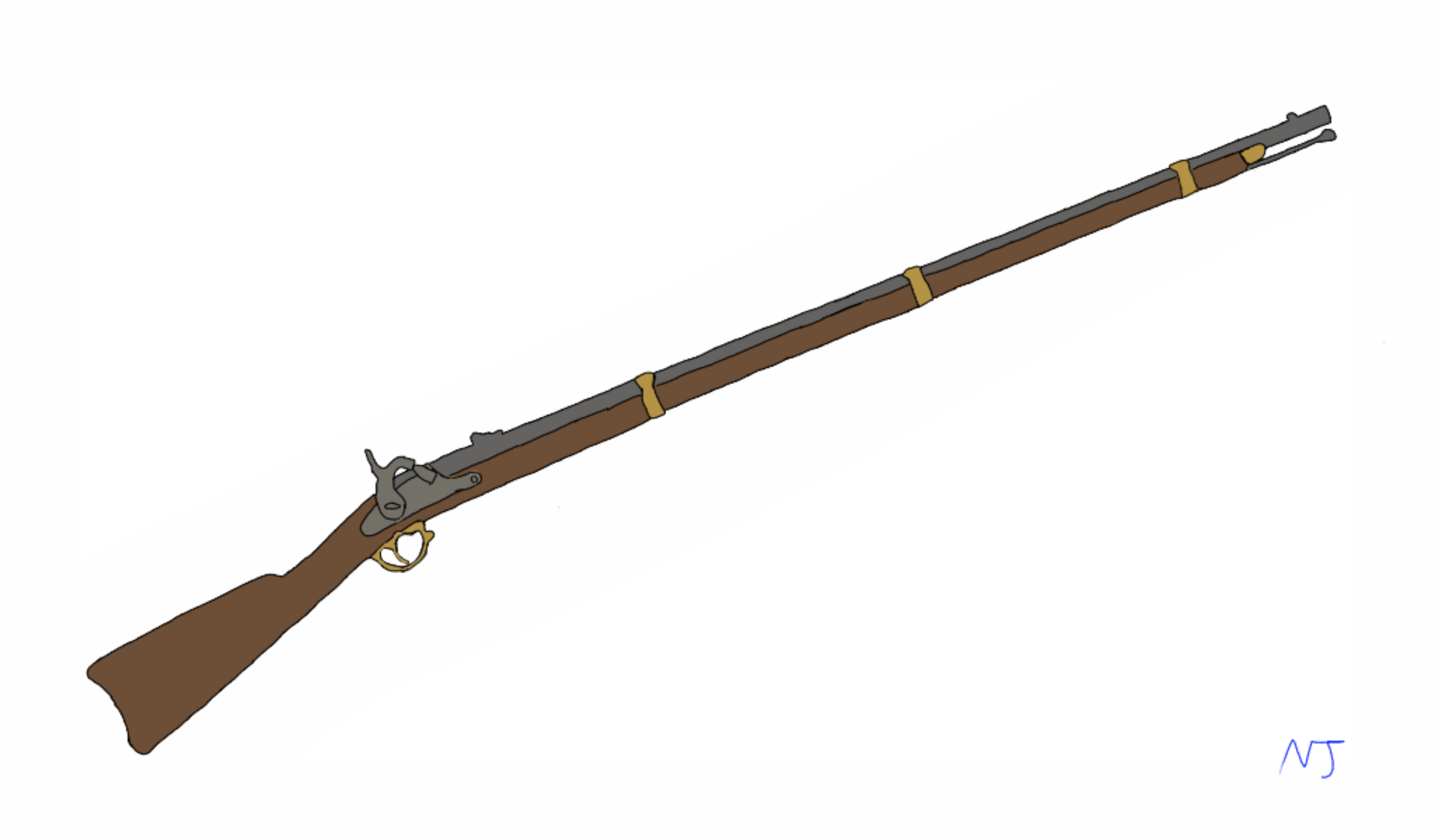 How To Draw A Civil War Rifle