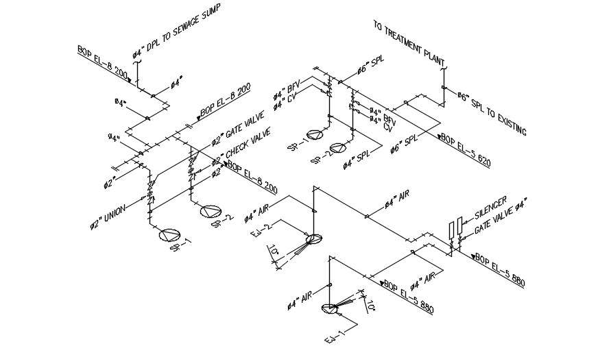 Isometric Pipe Line CAD Drawing Free Download DWG File Cadbull