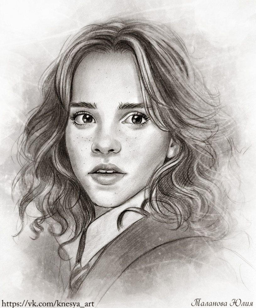Hermione pencil drawing Harry Potter Portraits, Images Harry Potter