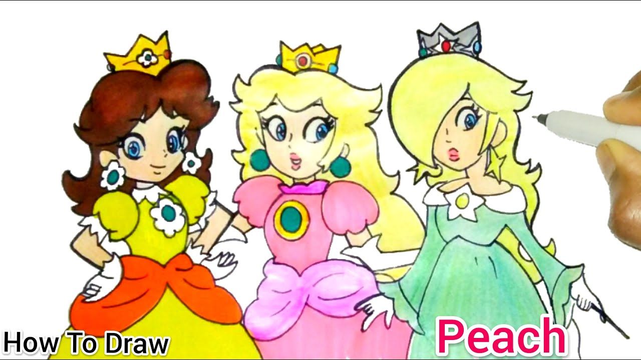 How To Draw Princess Peach From Super Mario Cartooning Cute Drawings