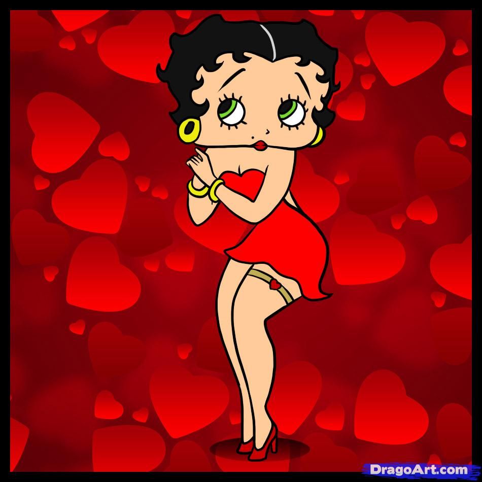 How to Draw Betty Boop, Step by Step, Cartoons, Cartoons, Draw