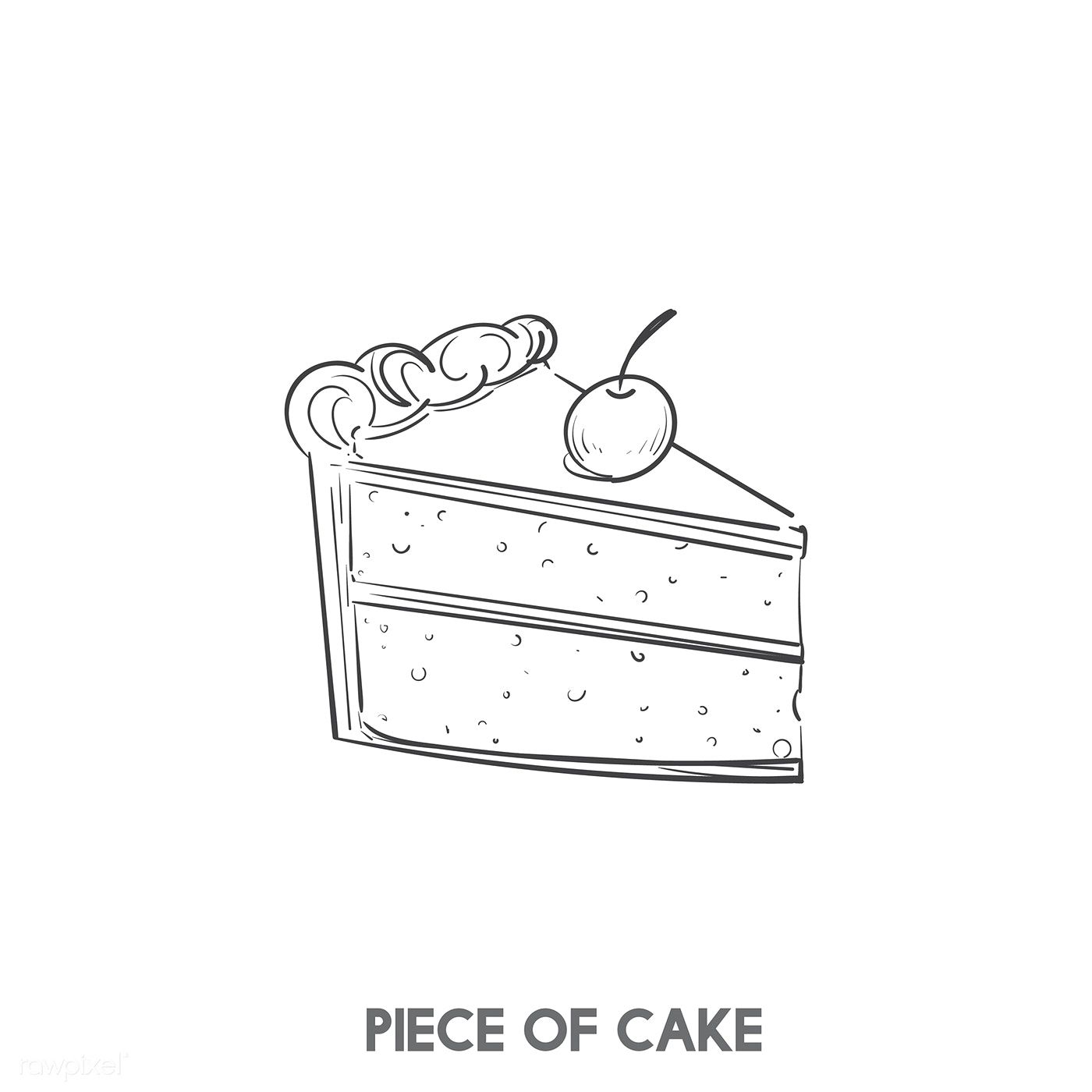 How Do You Draw A Piece Of Cake Cake Walls