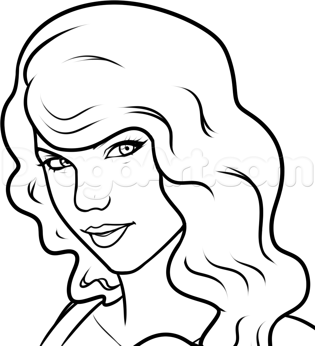 How to Draw Taylor Swift Easy, Step by Step, Stars, People, FREE Online