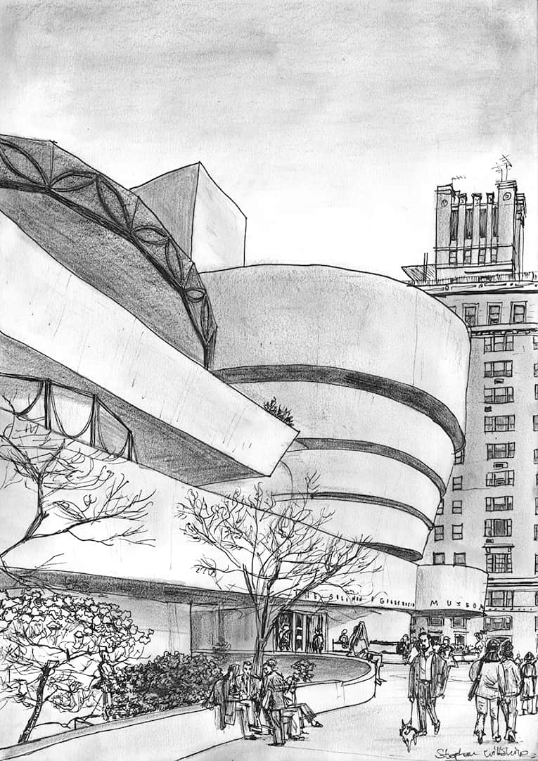 Drawings ofGuggenheim Museum in New York City Art