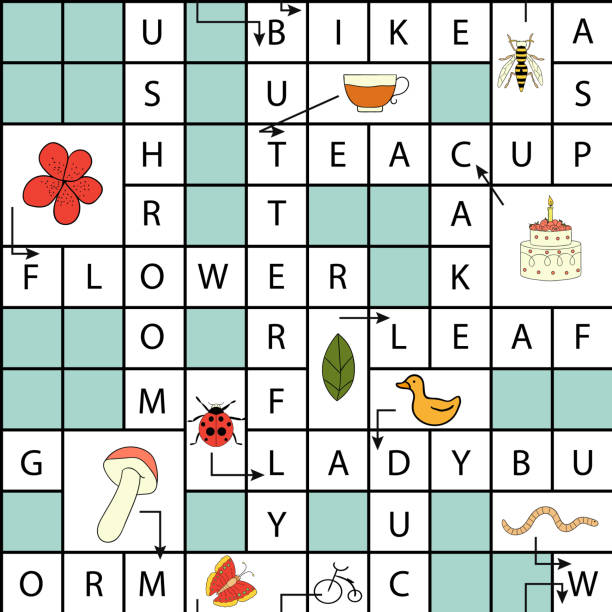 Drawing Of Crossword Puzzle Illustrations, RoyaltyFree Vector Graphics