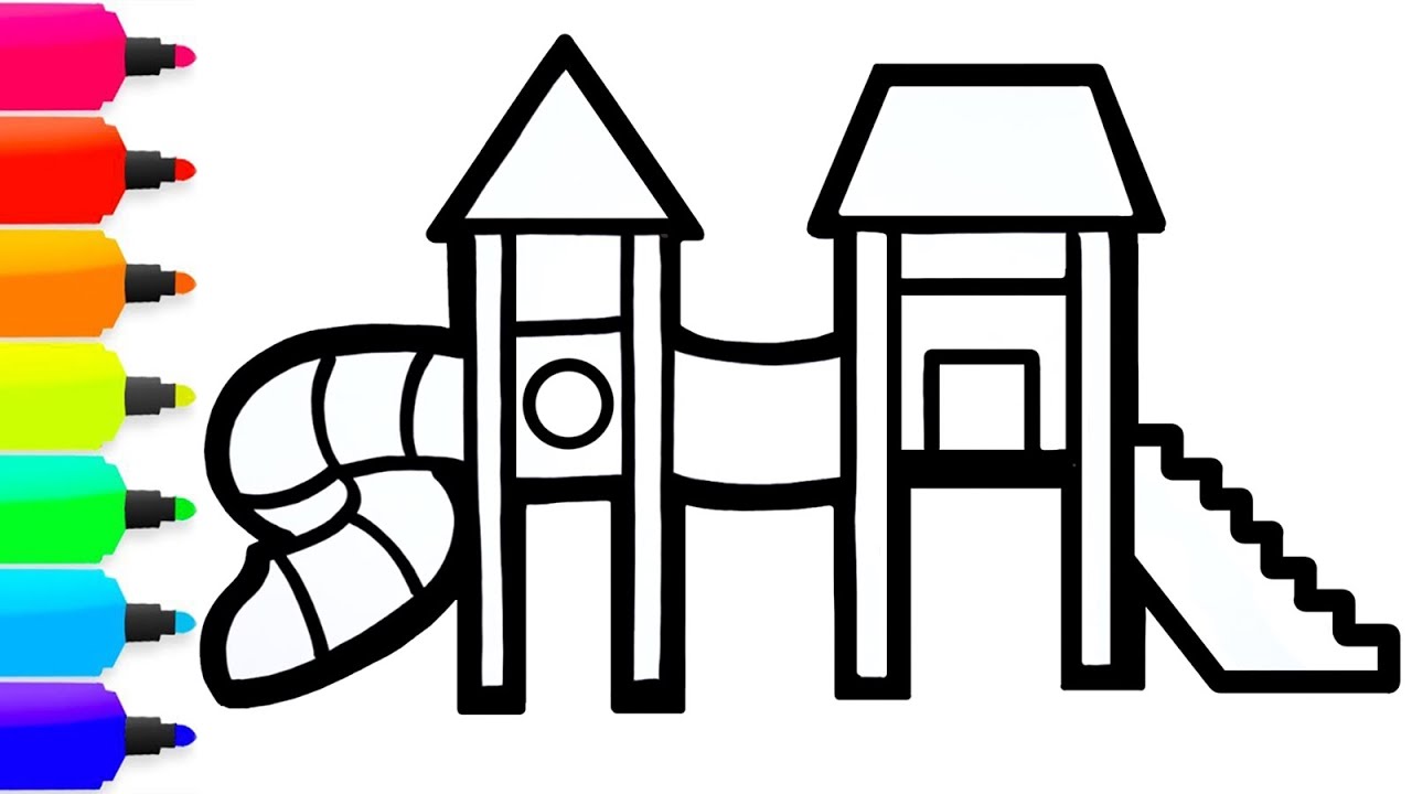 How to Draw a Playground for Kids YouTube