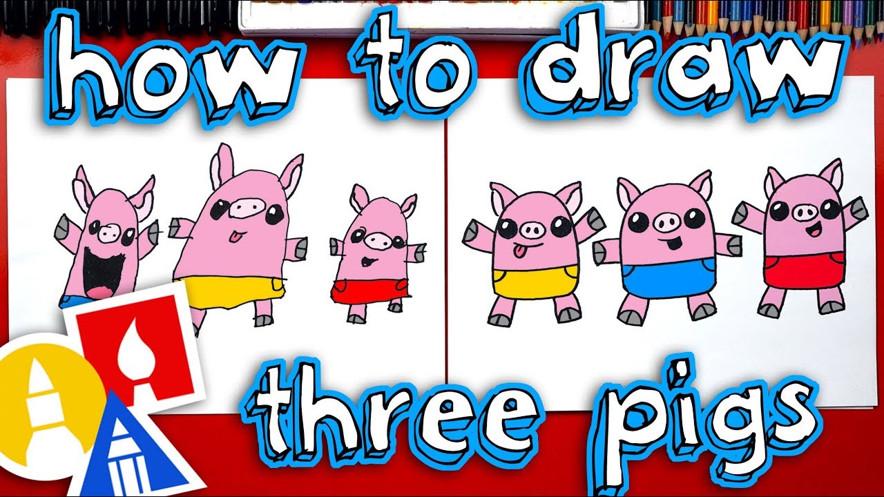 How To Draw The Three Little Pigs YouTube