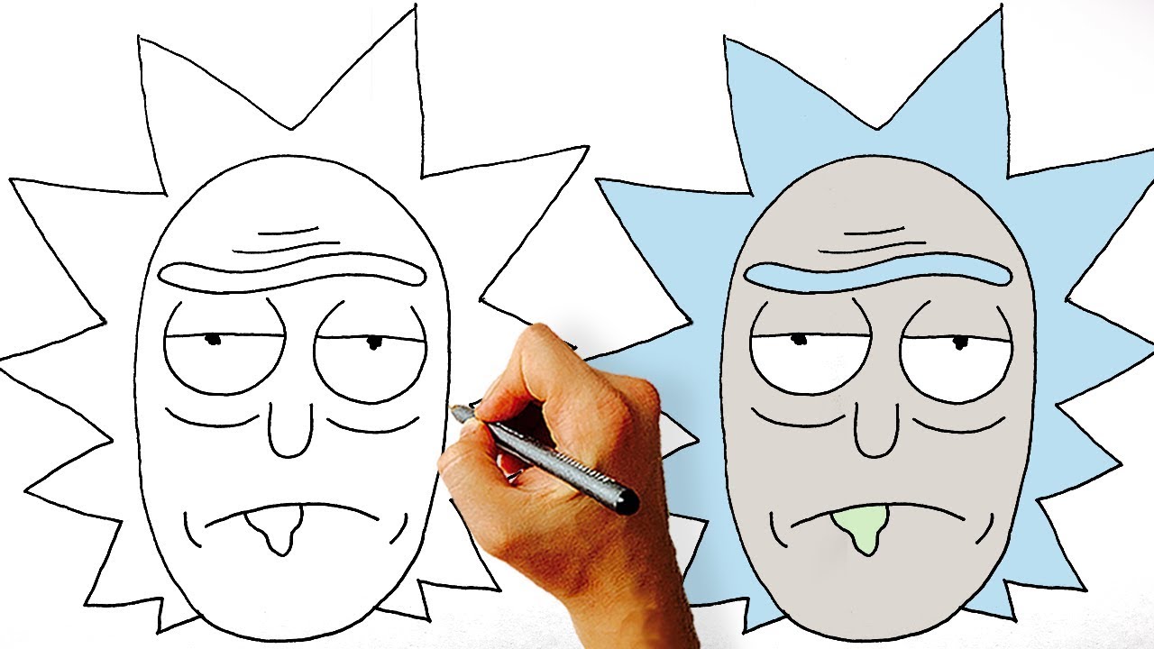 How to Draw Rick from Rick and Morty Step by Step YouTube