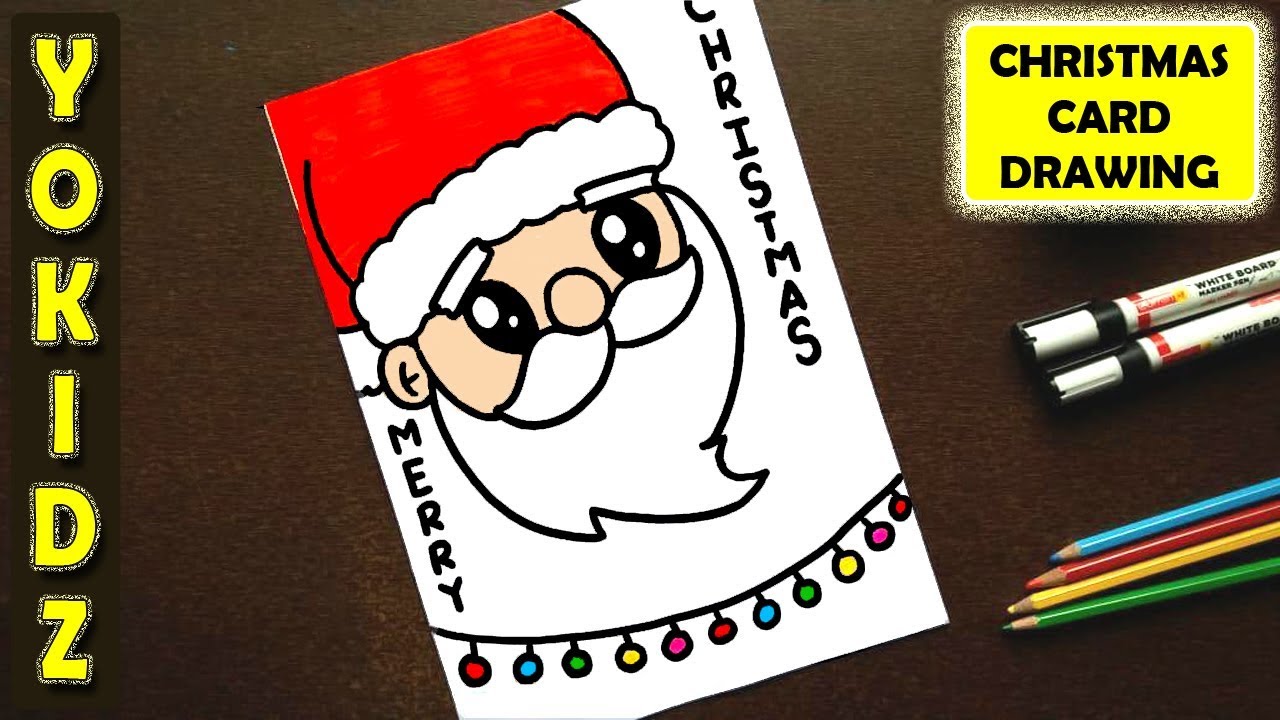 CHRISTMAS CARD DRAWING EASY YouTube