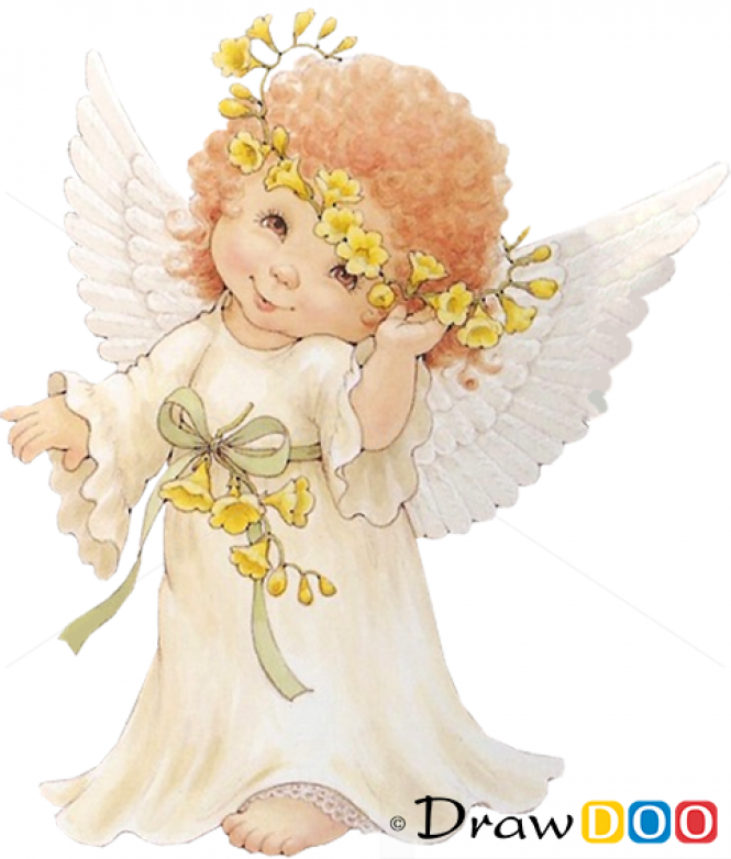 How to Draw Beautiful Angel, Christmas Angels