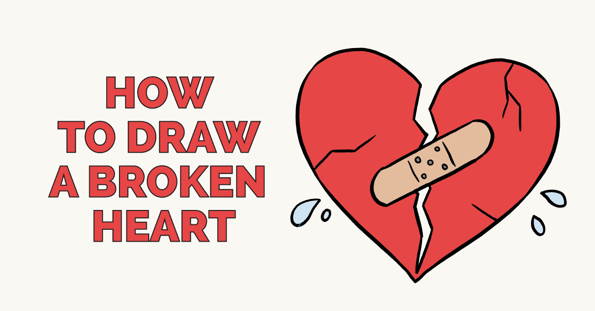How to Draw a Broken Heart Really Easy Drawing Tutorial