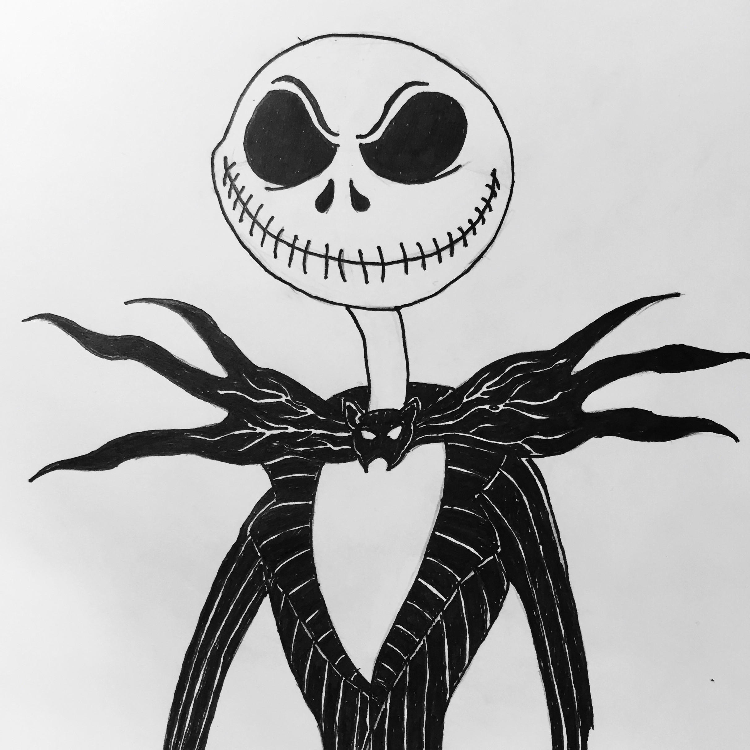 Jack Skellington Drawing Simple AESTHETIC DRAWING