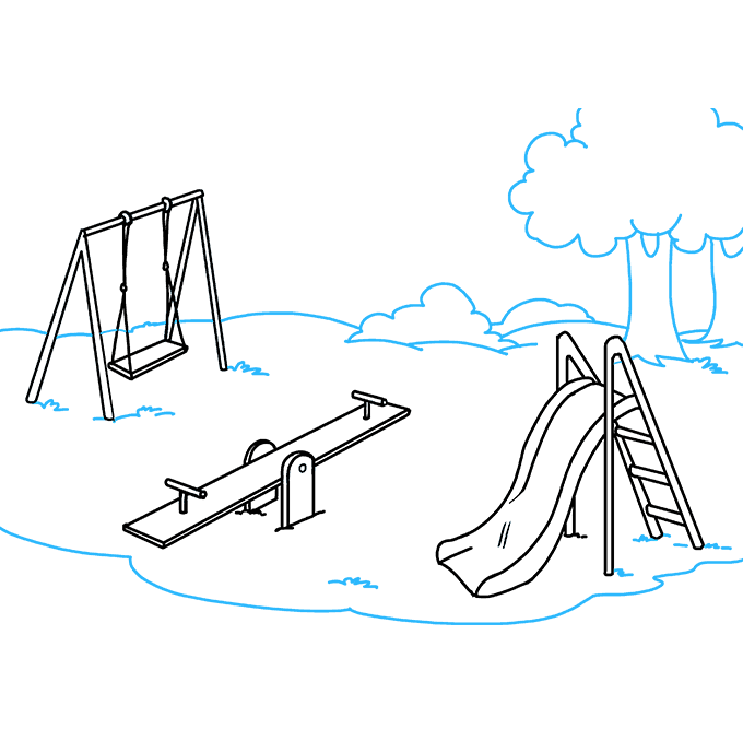 How to Draw a Playground Really Easy Drawing Tutorial