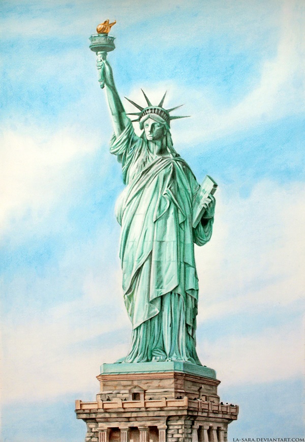 40 Easy And Beautiful Statue Of Liberty Drawings And Sketches