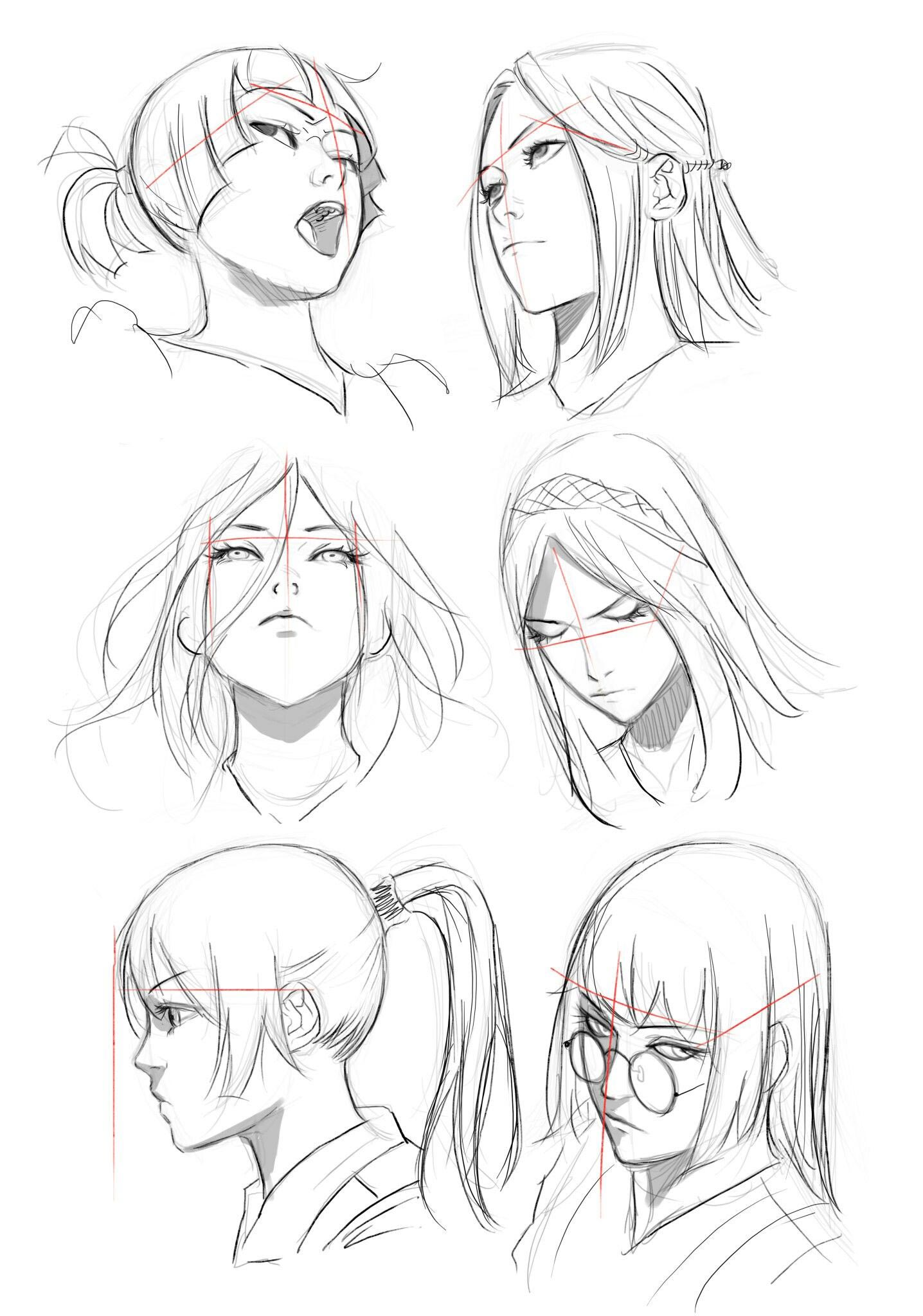 Girl Hairstyles Drawing Reference and Sketches for Artists