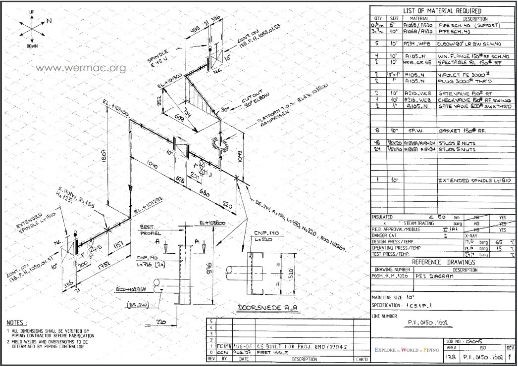 Piping Design Basics Piping Isometric Drawings Piping Isometrics