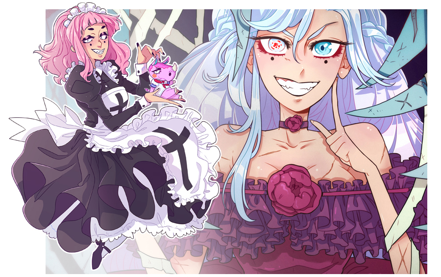 How to draw a frilly dress with a full skirt and puffy sleeves! (2023)