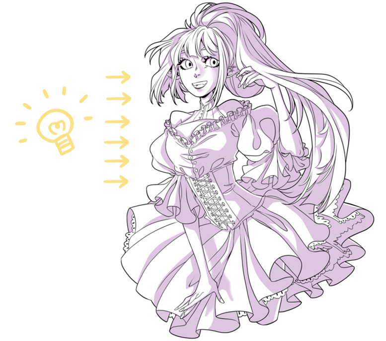 How to draw a frilly dress with a full skirt and puffy sleeves! Art