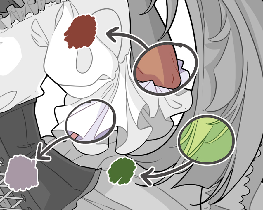 How to draw a frilly dress with a full skirt and puffy sleeves! Art