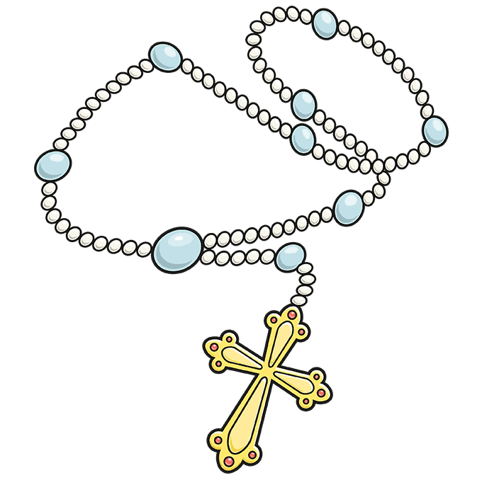 How to Draw a Rosary Really Easy Drawing Tutorial