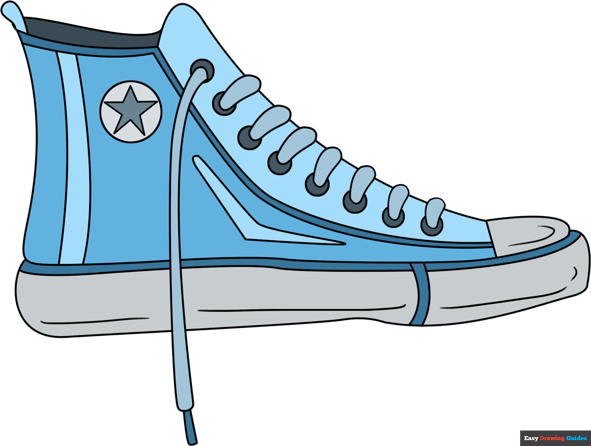 How to Draw a Converse Really Easy Drawing Tutorial