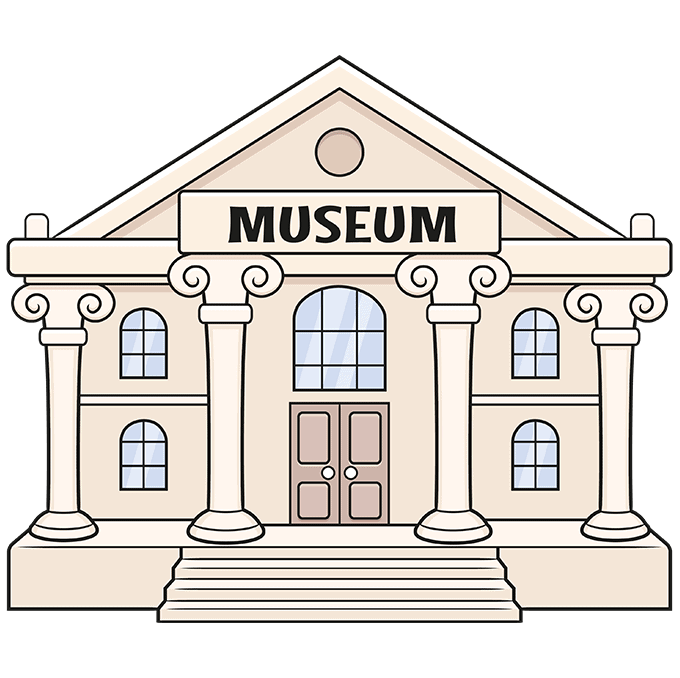 How to Draw a Museum Really Easy Drawing Tutorial