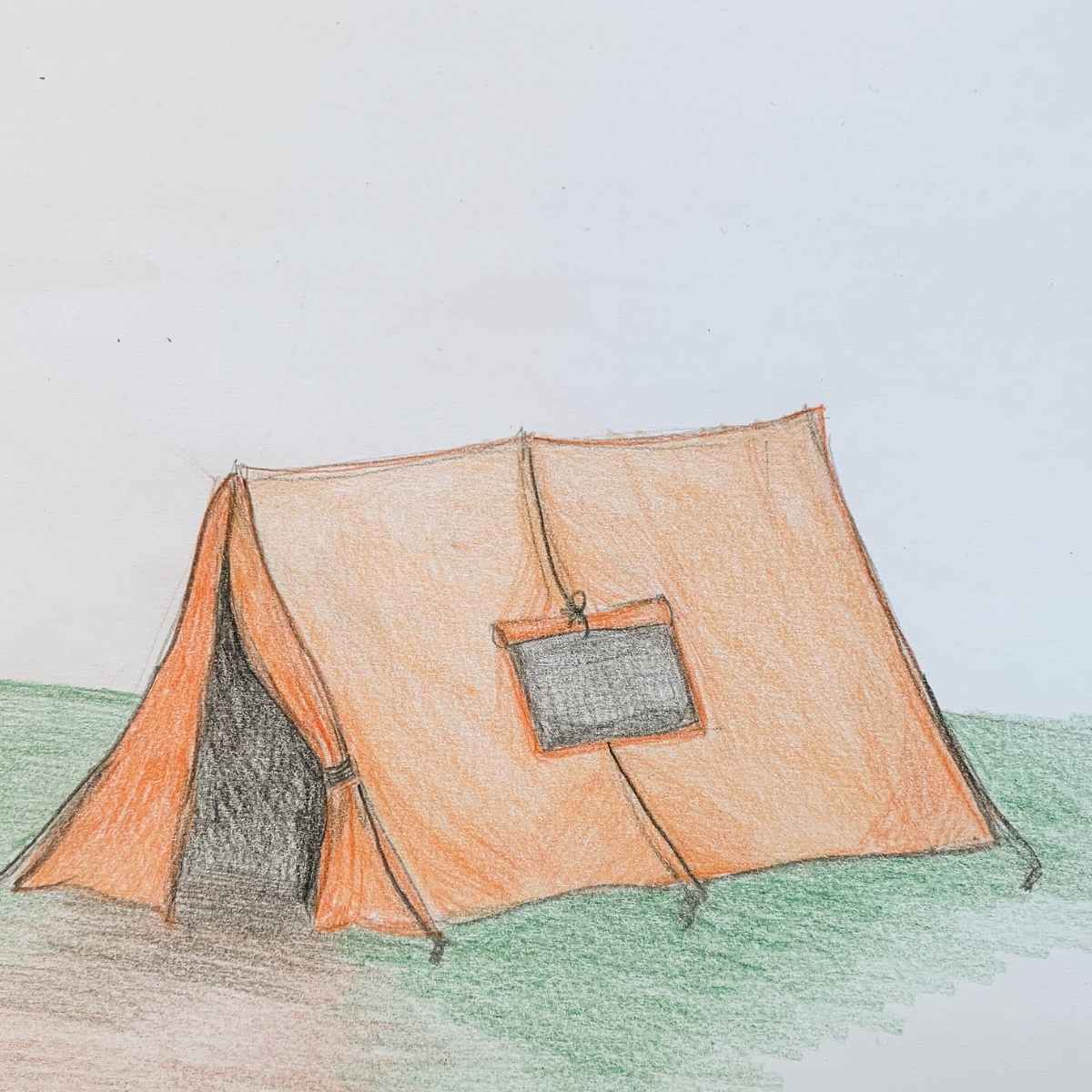 How To Draw A Tent With Simple Triangles