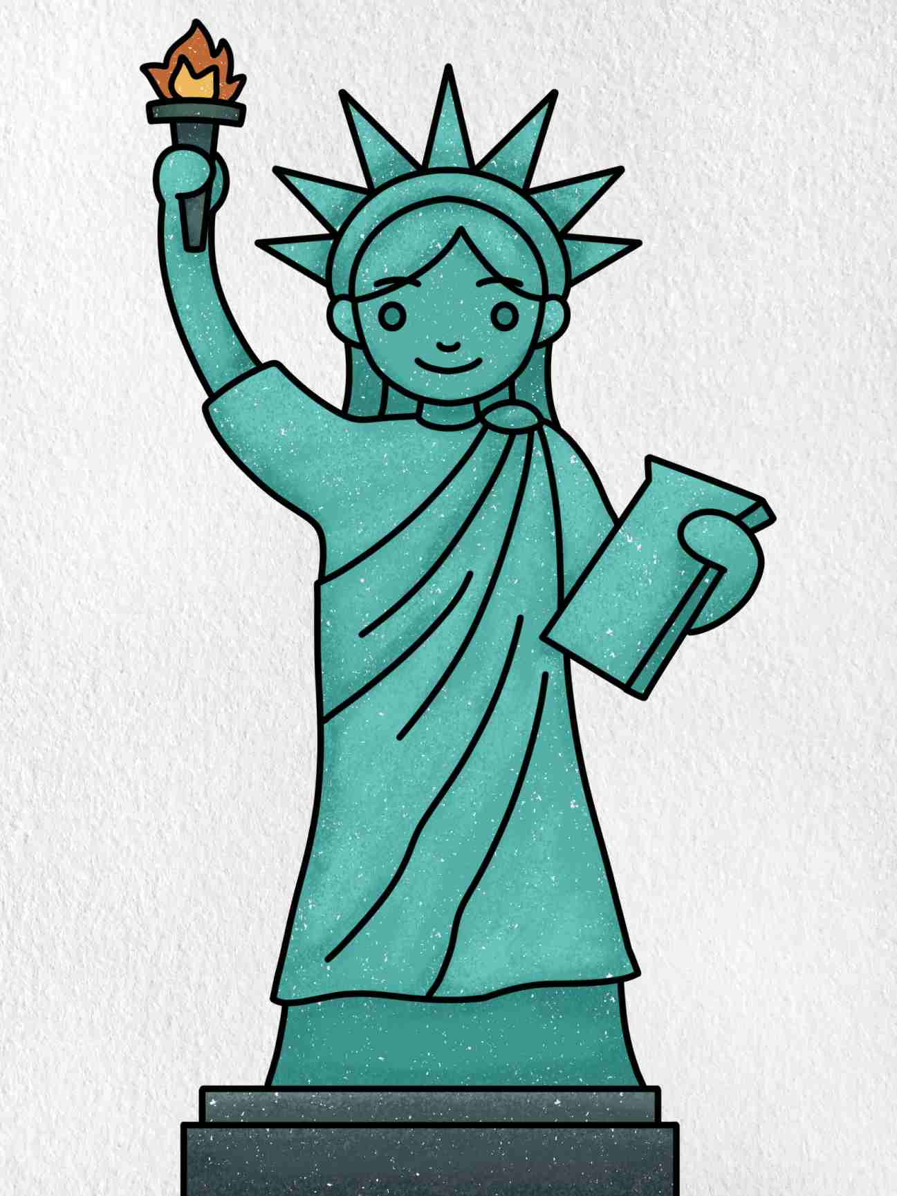 Statue Of Liberty Drawing For Kids