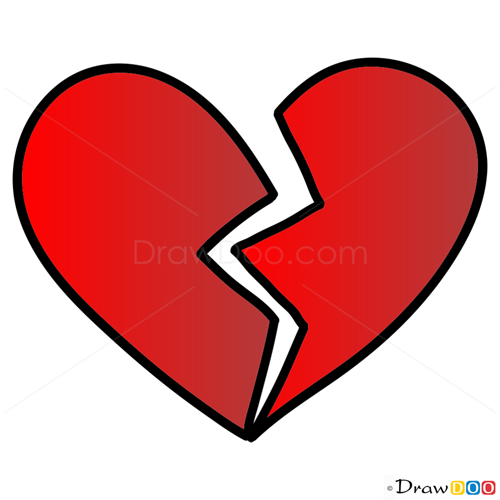 Easy Broken Heart Designs To Draw