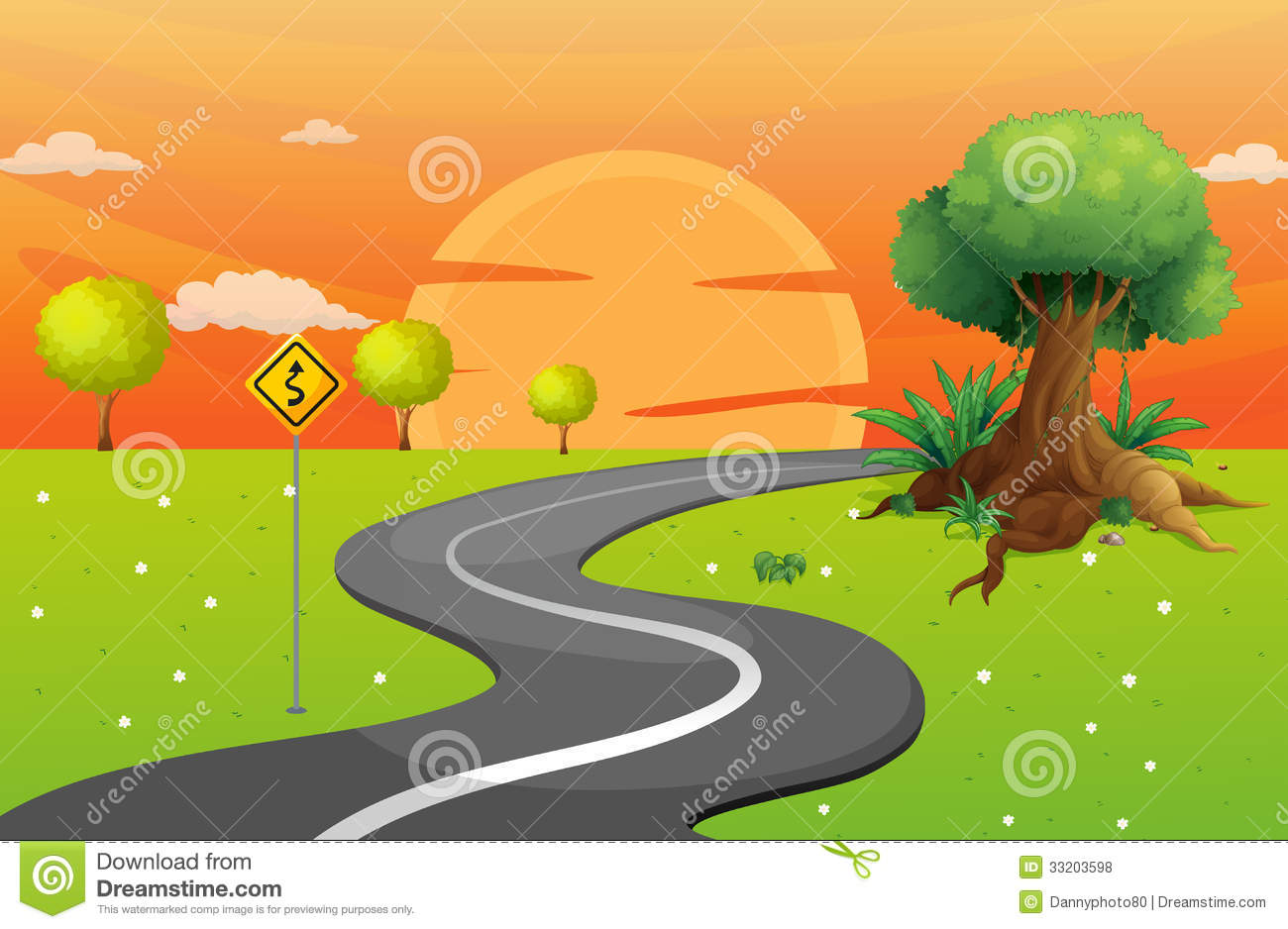 Winding Road Drawing Stock Illustrations 547 Winding Road Drawing
