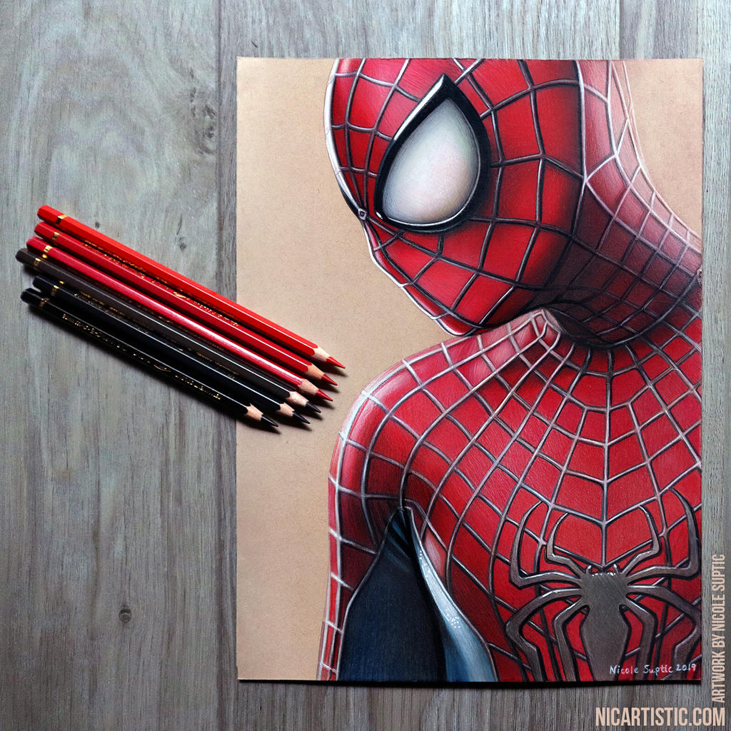 SpiderMan Colored Pencil Drawing by xnicoley on DeviantArt