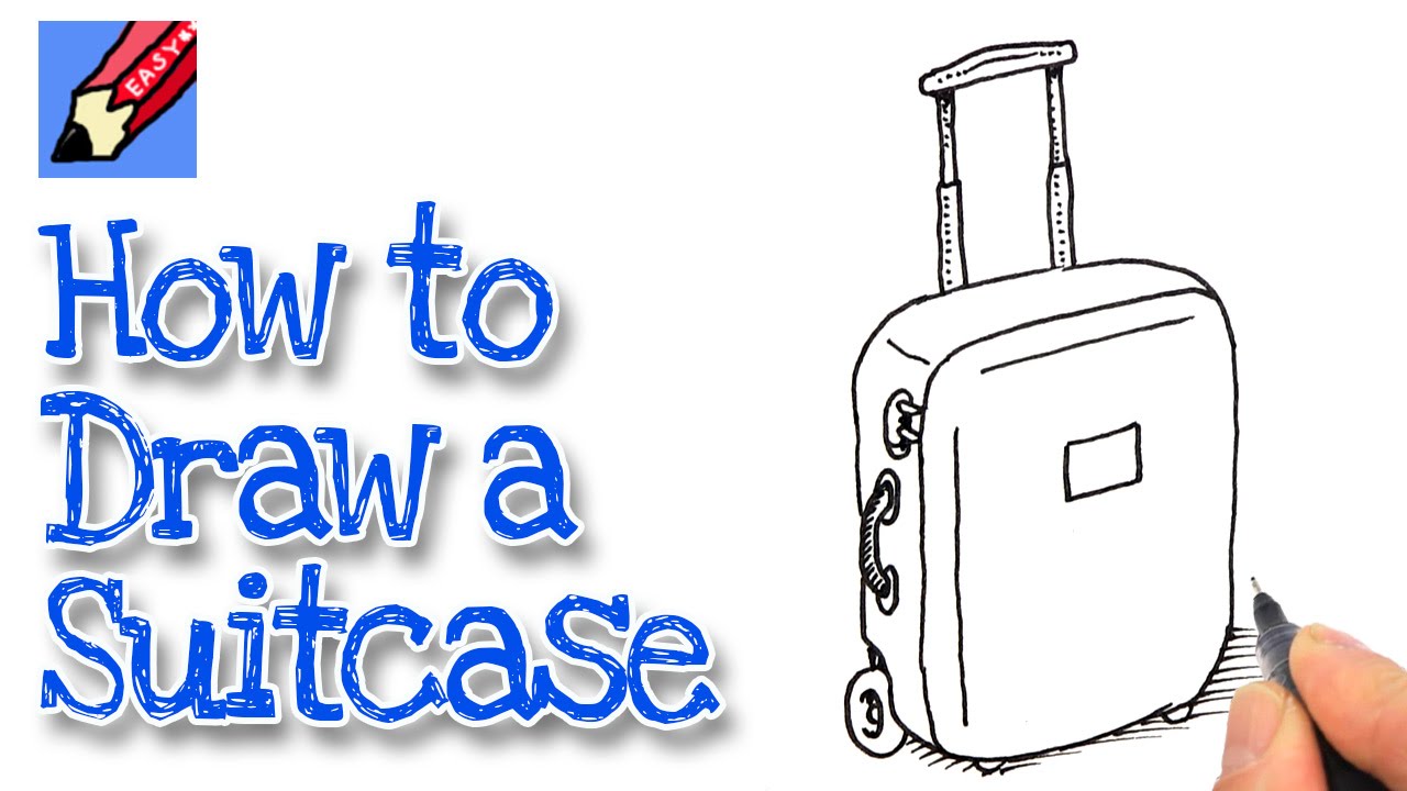 How to draw a Suitcase Real Easy YouTube